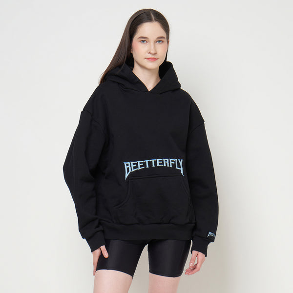 Beetterfly Icon Hoodie - Black/Baby Blue