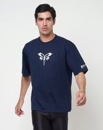 Beetterfly Icon Oversized T Shirt - Navy/Ivory