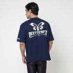 Beetterfly Icon Oversized T Shirt - Navy/Ivory