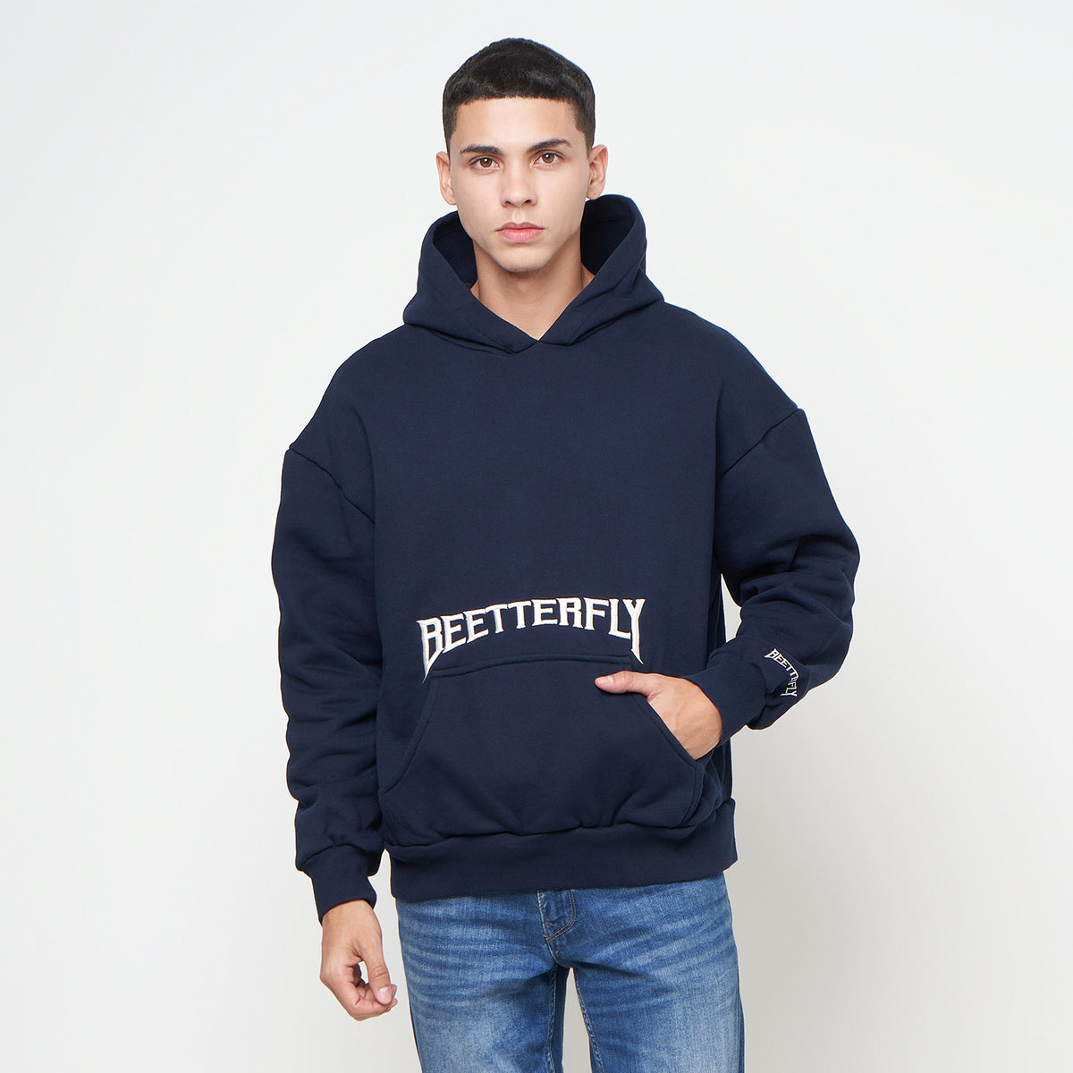 Beetterfly Icon Hoodie - Navy/Ivory