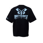 Beetterfly Icon Oversized T Shirt - Black/Baby Blue