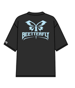 Beetterfly Icon Oversized T Shirt - Black/Baby Blue