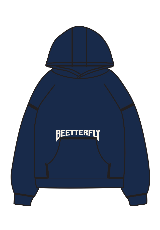 Beetterfly Icon Hoodie - Navy/Ivory