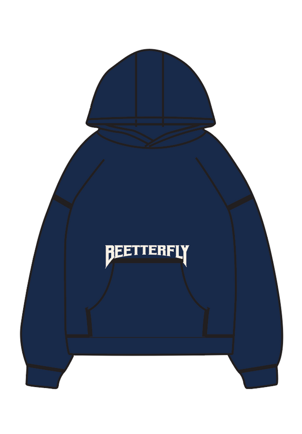 Beetterfly Icon Hoodie - Navy/Ivory