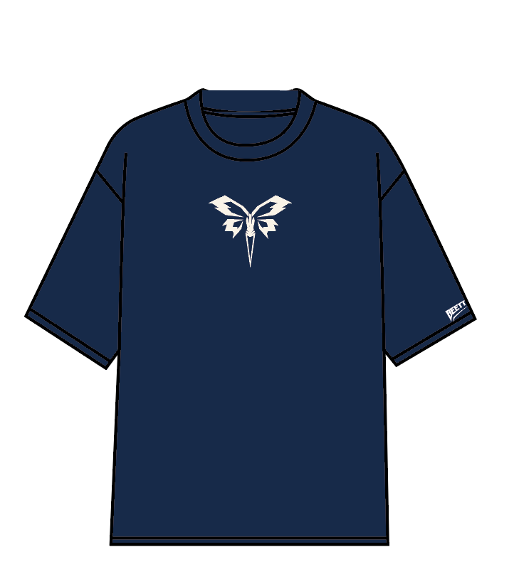 Beetterfly Icon Oversized T Shirt - Navy/Ivory